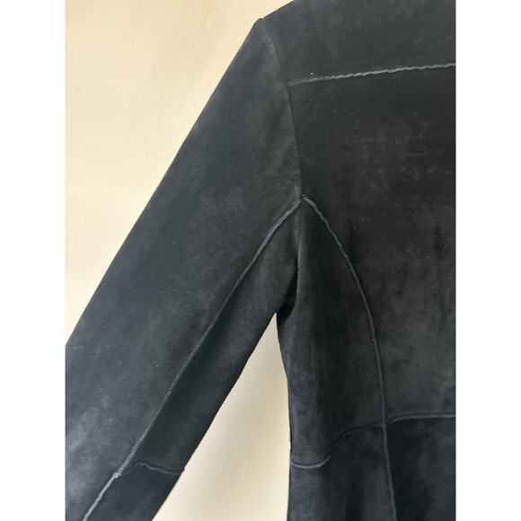 VTG Nancy Bolen City Girl Suede Jacket Sm Womens Leather Boho Black Whimisgoth - Picture 12 of 16